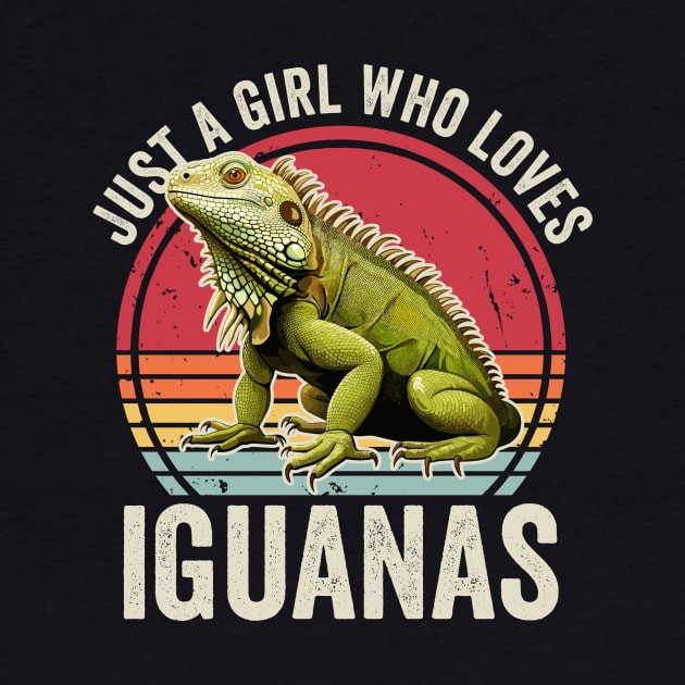 Just A Girl Who Loves Iguanas Funny Iguana by Visual Vibes